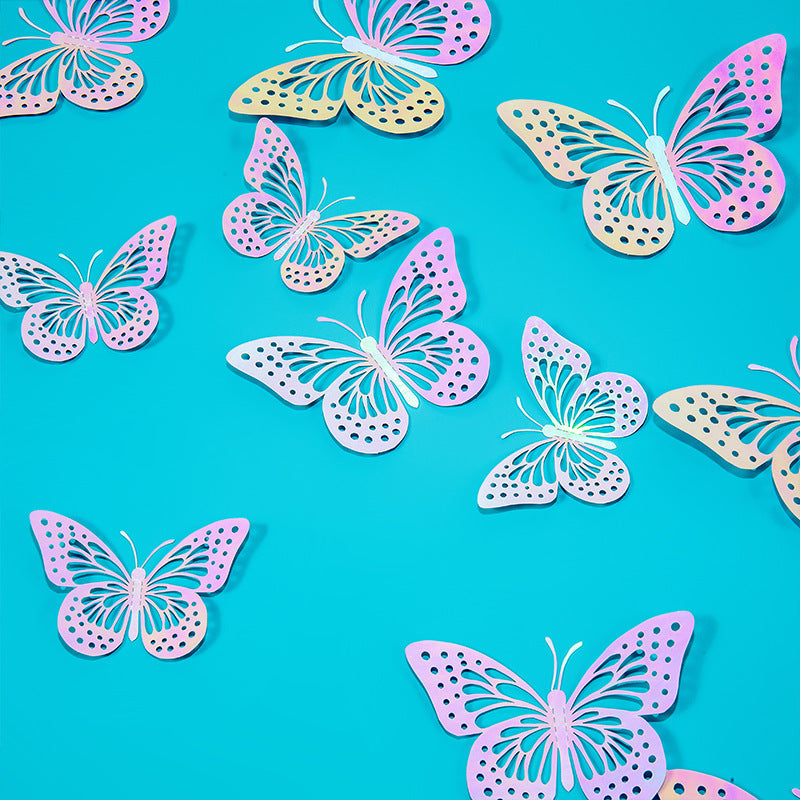 Butterfly 3D Hollow Metal-Style Sticker