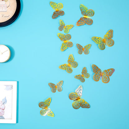 Butterfly 3D Hollow Metal-Style Sticker