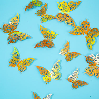 Butterfly 3D Hollow Metal-Style Sticker
