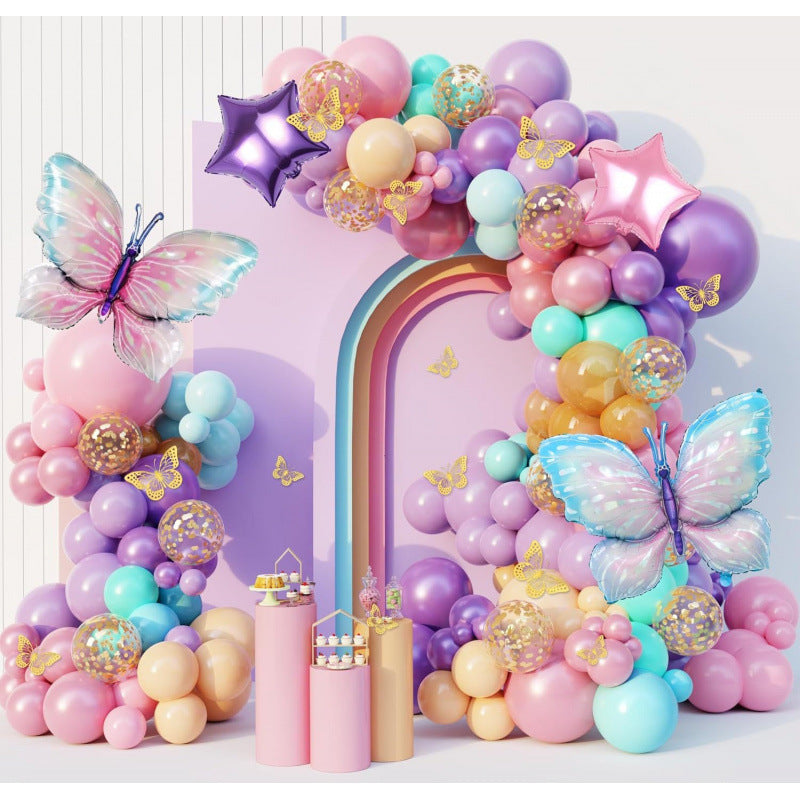 Butterfly Balloon Arch and Wreath Party Set