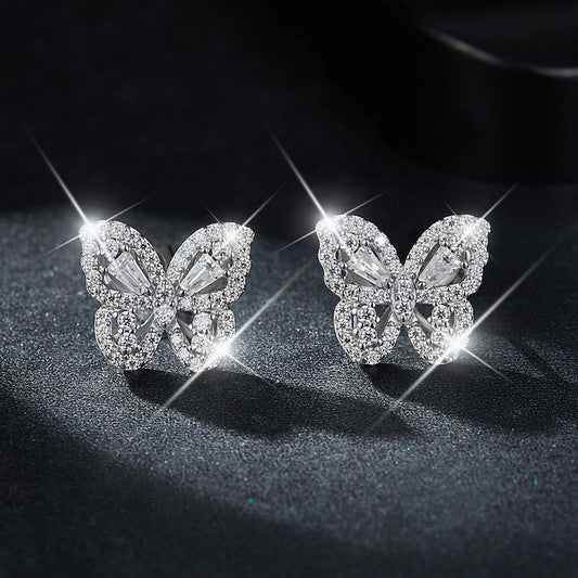 Butterfly Camellia Stud Earrings