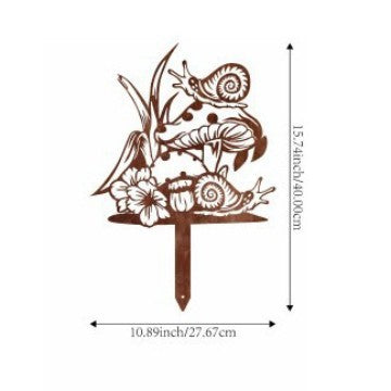 Butterfly Courtyard Metal Garden Ground Insert Art Decor