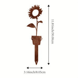 Butterfly Courtyard Metal Garden Ground Insert Art Decor