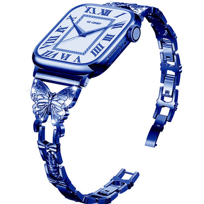 Butterfly Diamond Metal Watch Strap