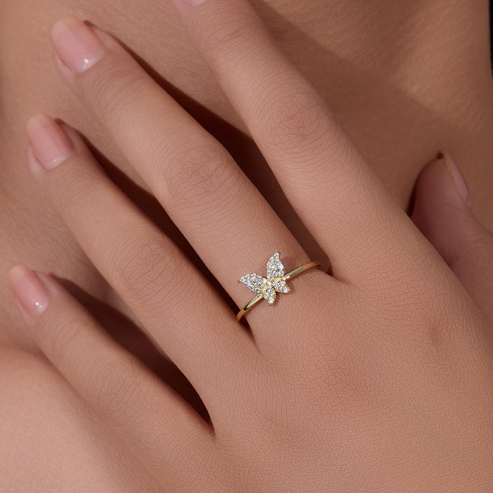 Butterfly Diamond Ring