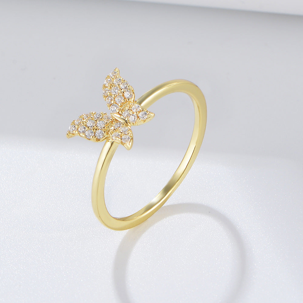 Butterfly Diamond Ring