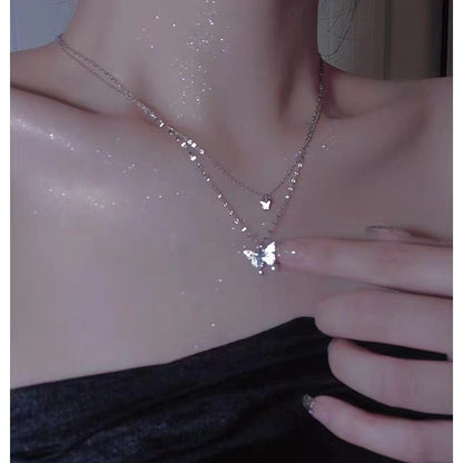 Butterfly Double Layer Necklace