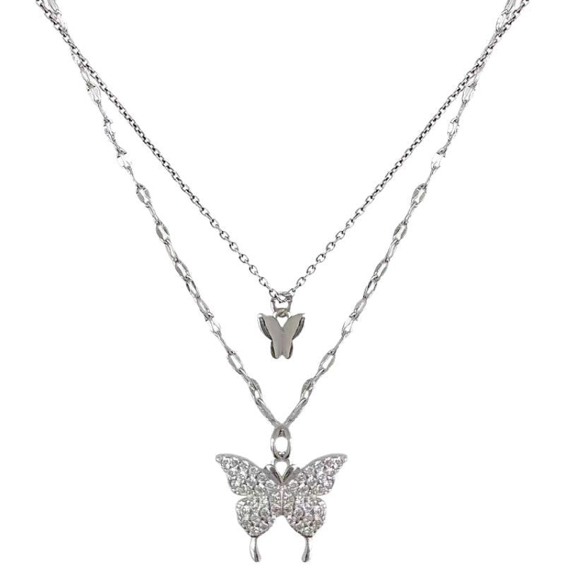 Butterfly Double Layer Necklace