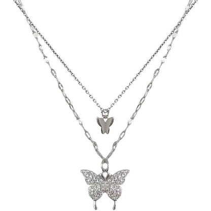 Butterfly Double Layer Necklace