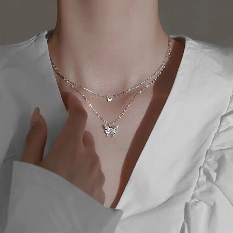 Butterfly Double Layer Necklace