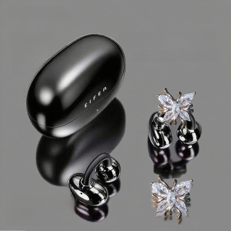 Butterfly Ear Clip Wireless Bluetooth Earphones