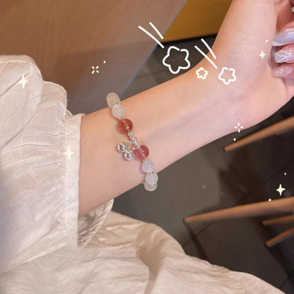 Butterfly Imitation Gemstone Beaded Bracelet