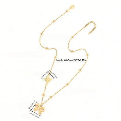 Butterfly letter combination necklace