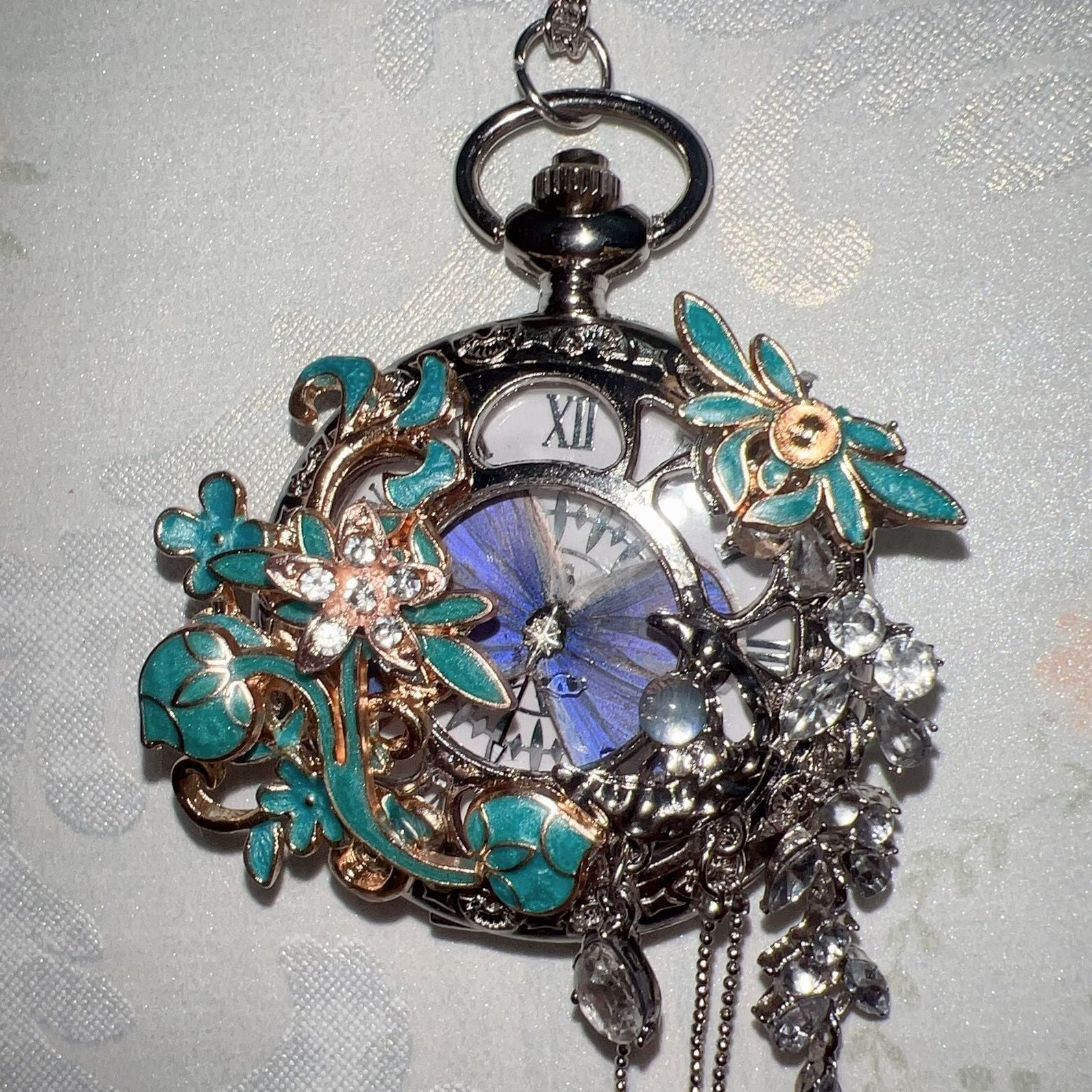 Butterfly Movable Vintage Pocket Watch