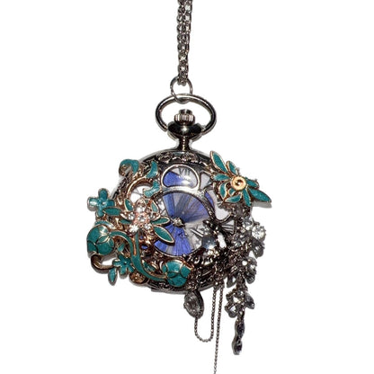 Butterfly Movable Vintage Pocket Watch