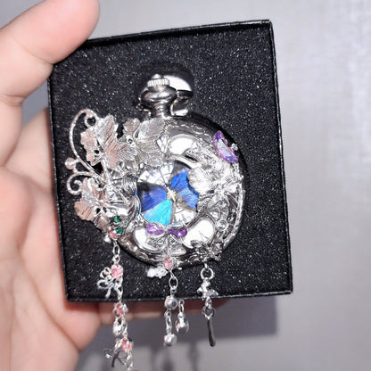 Butterfly Movable Vintage Pocket Watch