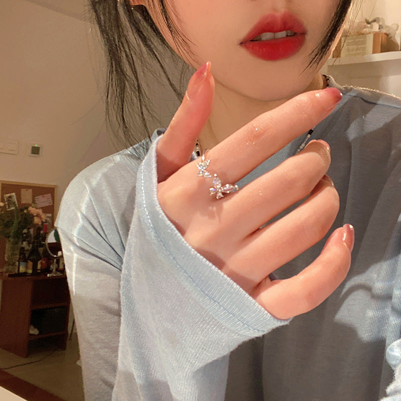 Butterfly Open Adjustable Ring