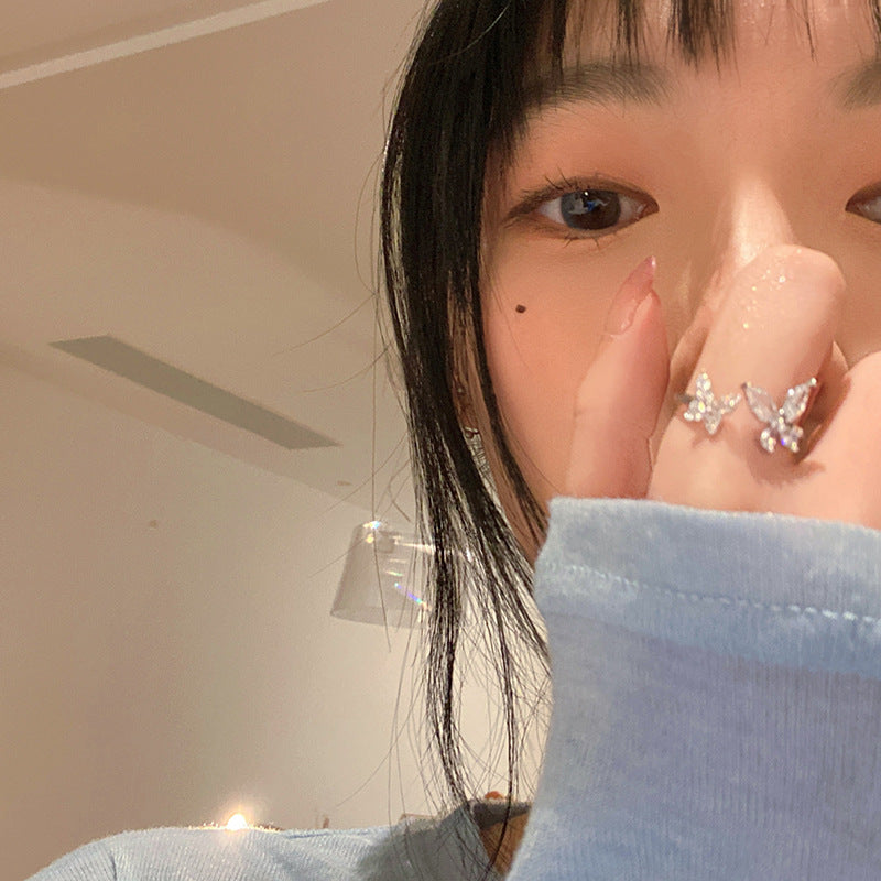Butterfly Open Adjustable Ring
