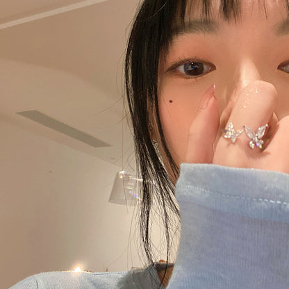 Butterfly Open Adjustable Ring