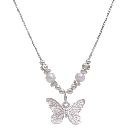 Butterfly Pearl Necklace