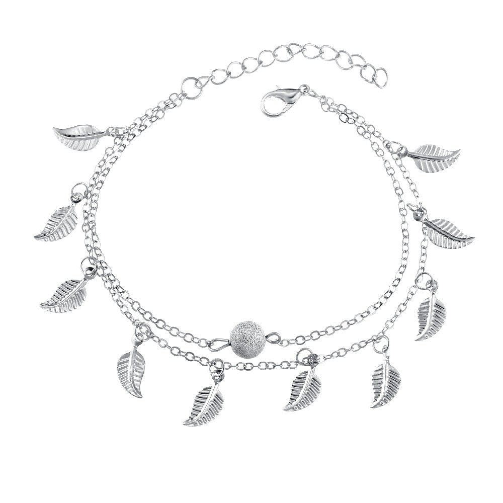 Butterfly pendant handmade anklet