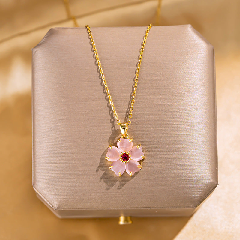 Butterfly Pendant Titanium Steel Necklace