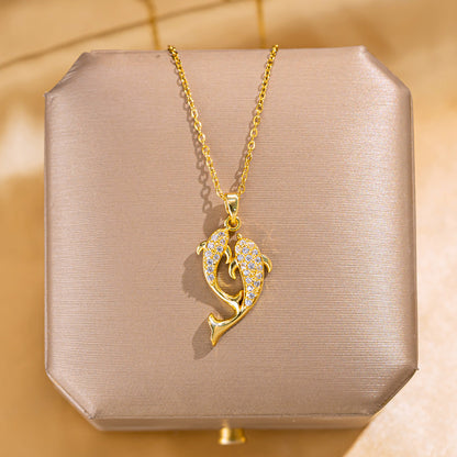 Butterfly Pendant Titanium Steel Necklace
