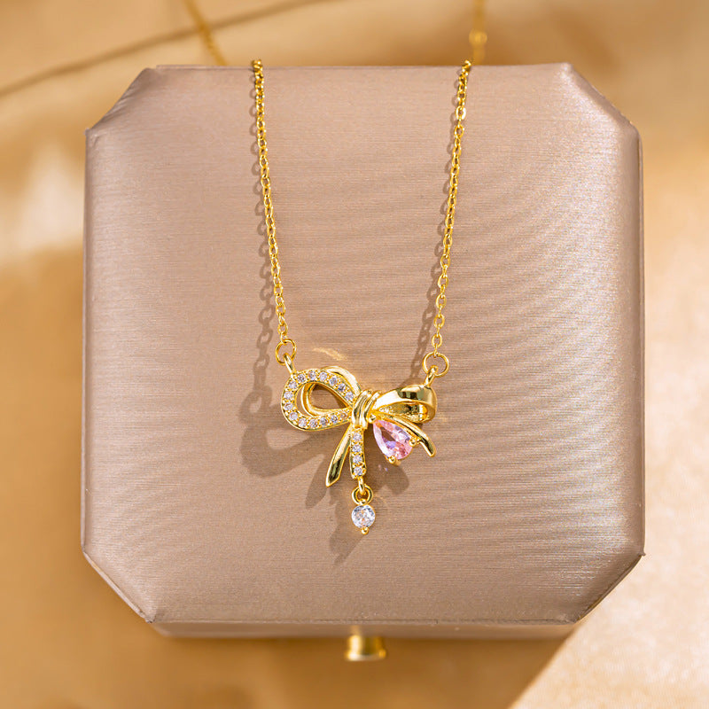 Butterfly Pendant Titanium Steel Necklace