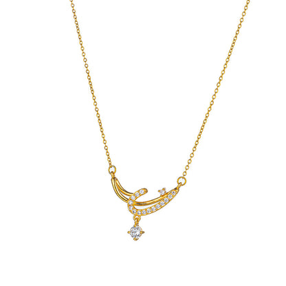 Butterfly Pendant Titanium Steel Necklace