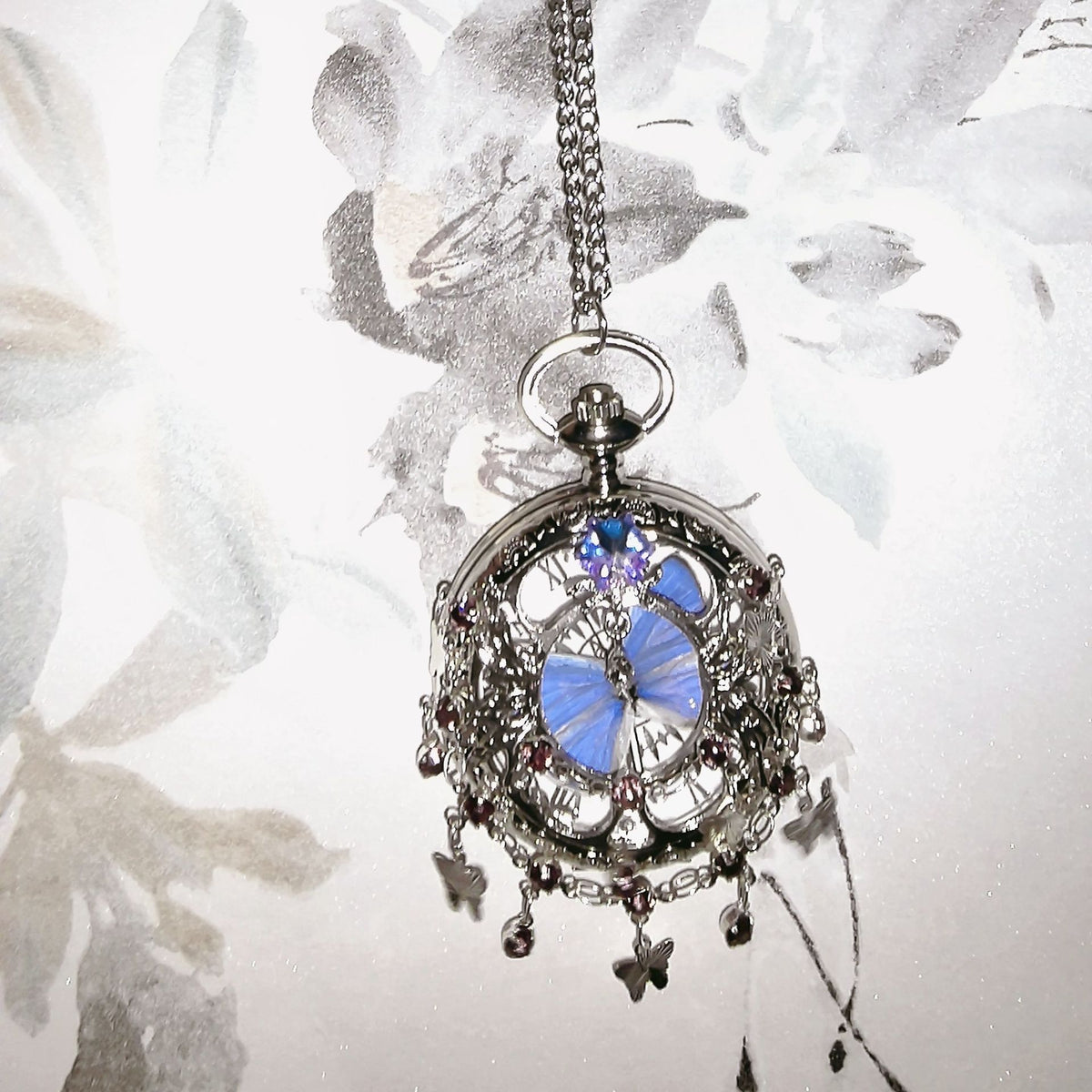Butterfly pocket watch