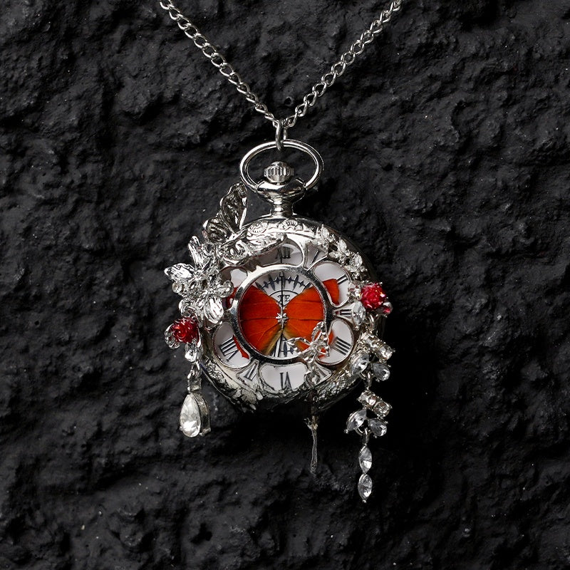 Butterfly Pocket Watch