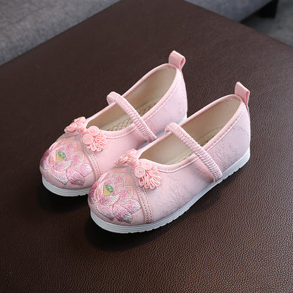 Butterfly Print Ethnic Dance Shoes with Elastic Band
