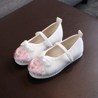 Butterfly Print Ethnic Dance Shoes with Elastic Band