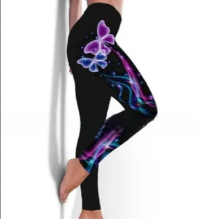 Butterfly Print Yoga Leggings