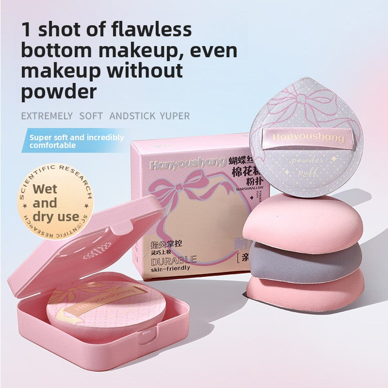 Butterfly Ribbon Marshmallow Powder Puff
