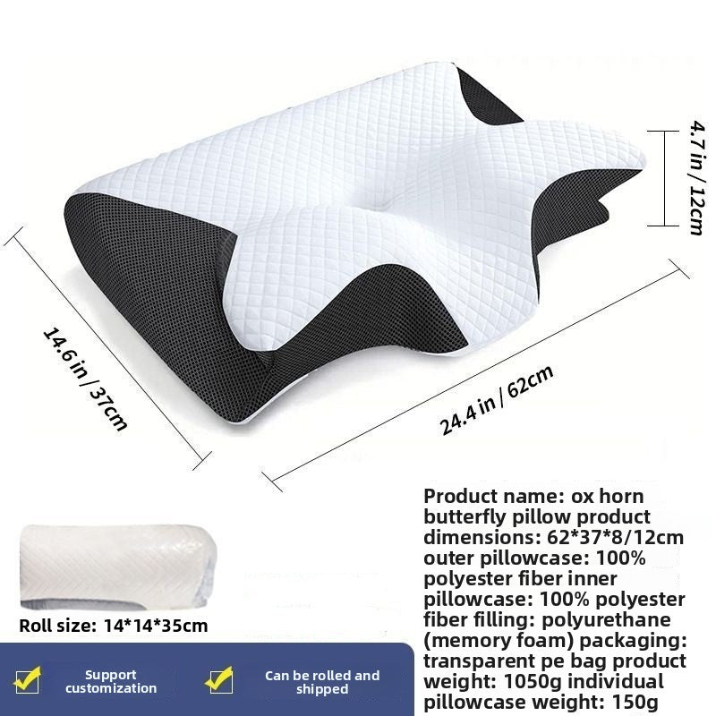 Butterfly Shape Cervical Memory Foam Pillow