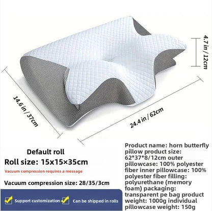 Butterfly Shape Memory Foam Cervical Neck Pillow