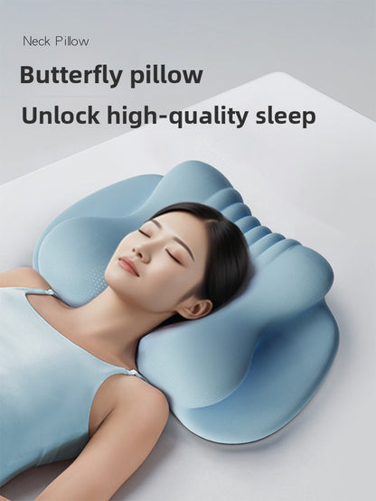 Butterfly Shape Memory Foam Neck Support Pillow for Side Sleepers