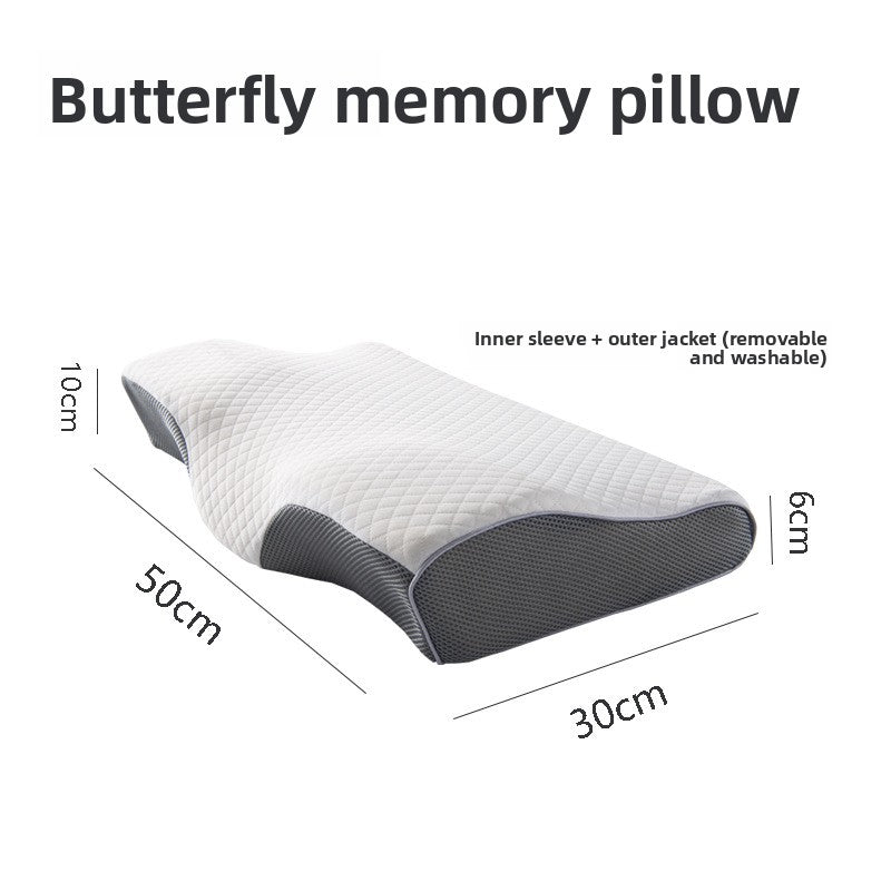 Butterfly Shape Memory Foam Pillow for Cervical Support