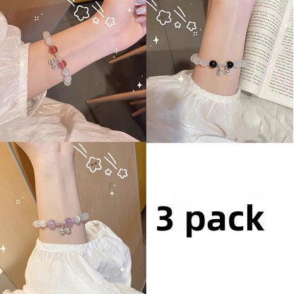 Butterfly-shaped cat’s eye stone bracelet