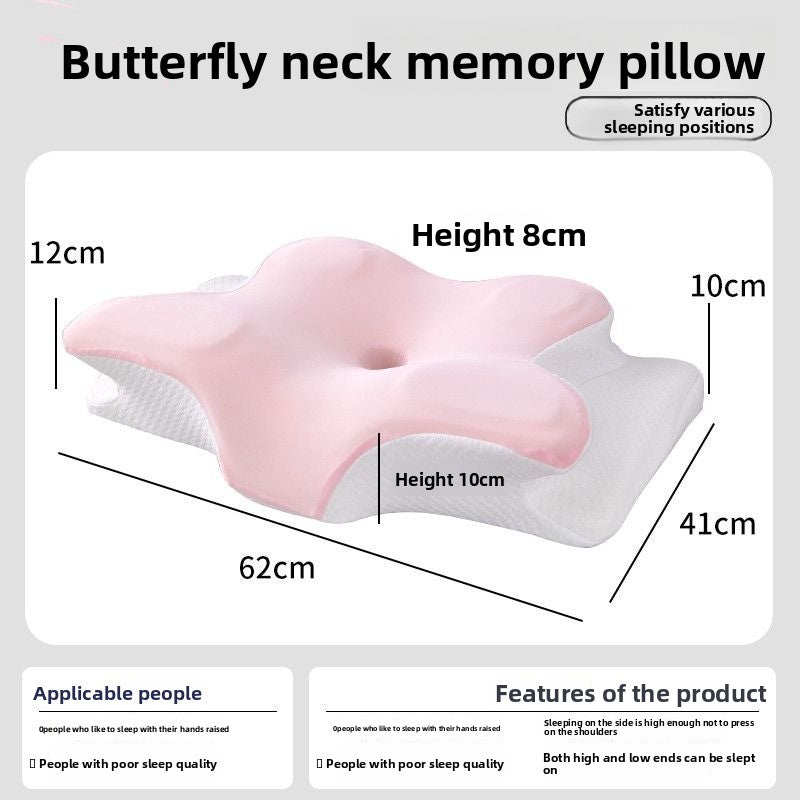 Butterfly-shaped pillow for neck support