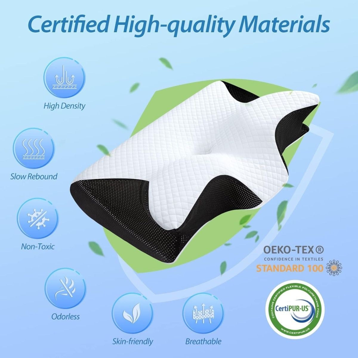 Butterfly-shaped pillow for neck support