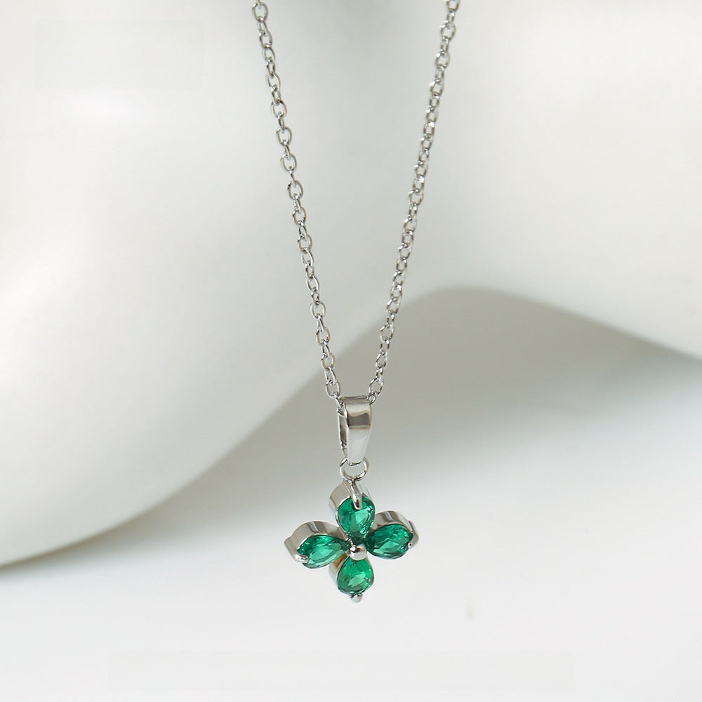 Butterfly Zircon Necklace Gold Plated Jewelry