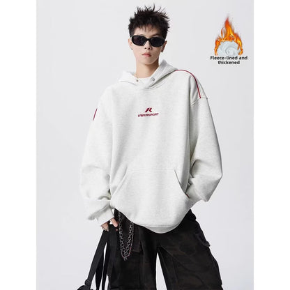 Button Design Hooded Sweatshirt