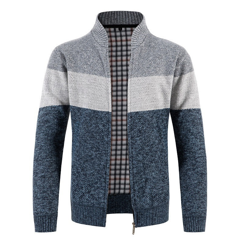 Button-up thick sweater coat