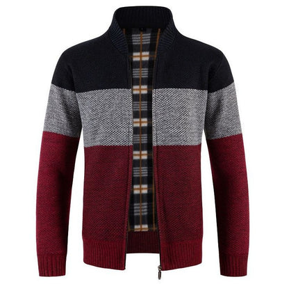 Button-up thick sweater coat