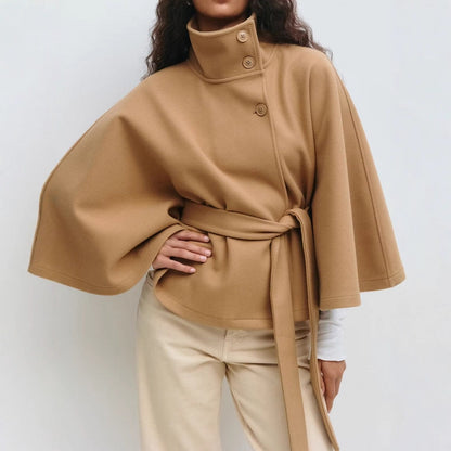 Buttoned belt trench coat