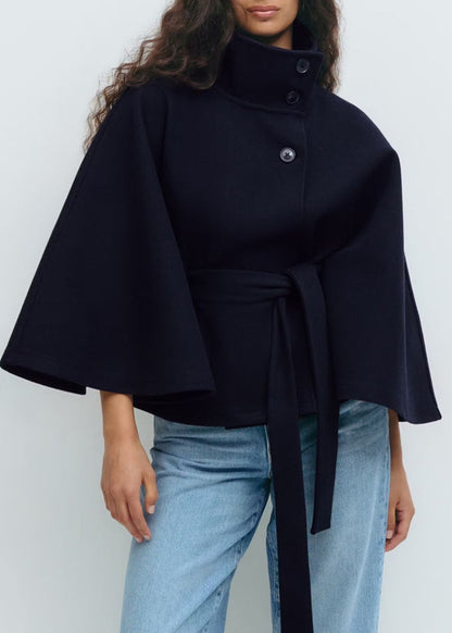 Buttoned belt trench coat