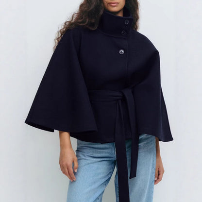 Buttoned belt trench coat