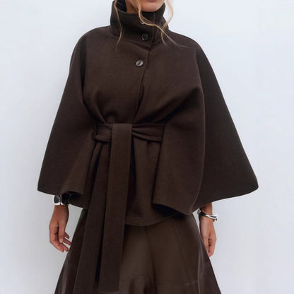 Buttoned belt trench coat